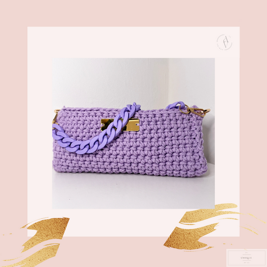 lila Liebe - Baguette Tasche